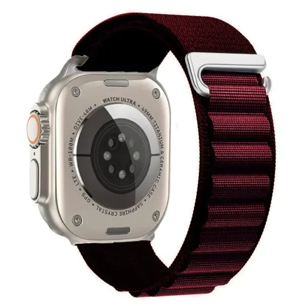 Pasek nylonowy do Apple Watch Ultra Seria 4/3/2/1 49mm Alpine - Bordowy