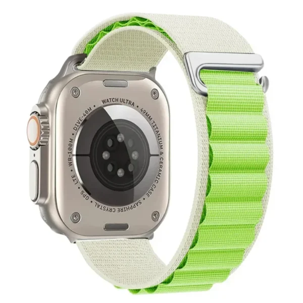 Pasek nylonowy do Apple Watch Seria 12/11/10 46mm Alpine - Księżycowo-zielony