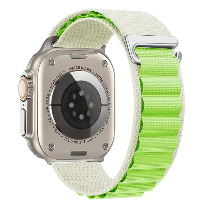 Pasek nylonowy do Apple Watch Seria 12/11/10 46mm Alpine - Księżycowo-zielony