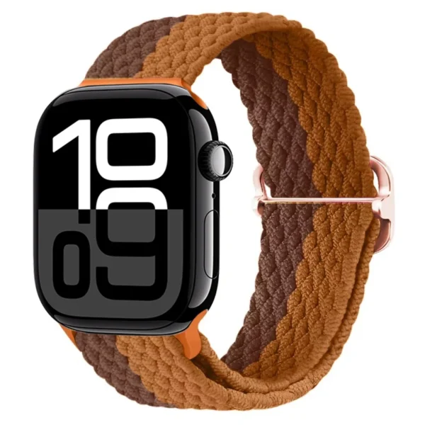 Pasek pleciony do Apple Watch Seria 12/11/10 42mm Braid - Kawowo-brązowy