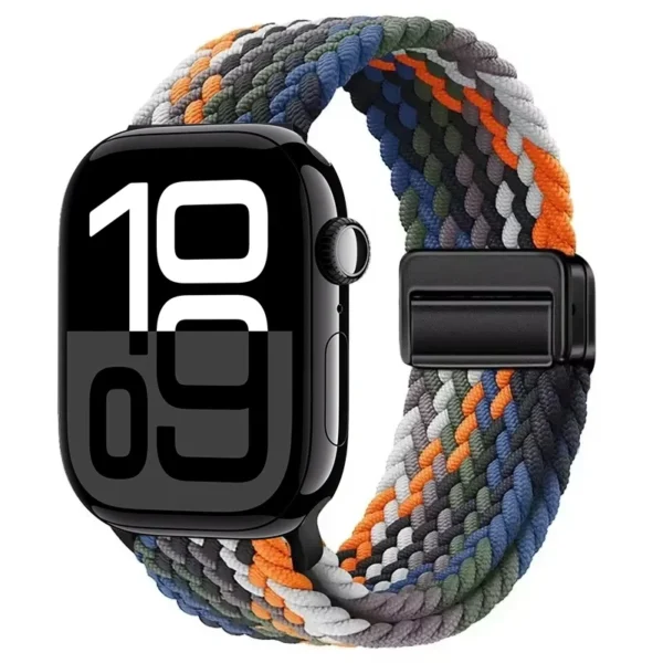 Pasek pleciony z magnesem do Apple Watch Seria 12/11/10 46mm Braid Magnet - Jeansowy