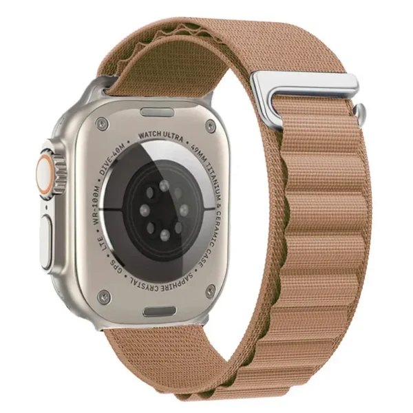 Pasek nylonowy do Apple Watch Ultra Seria 4/3/2/1 49mm Alpine - Brązowy