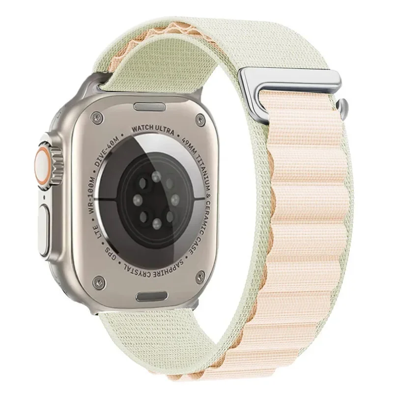 Pasek nylonowy do Apple Watch Seria 12/11/10 46mm Alpine - Jasnoróżowy