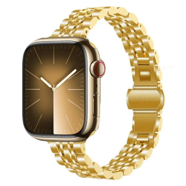 Bransoleta damska do Apple Watch Ultra Seria 4/3/2/1 49mm Slim - Złoty