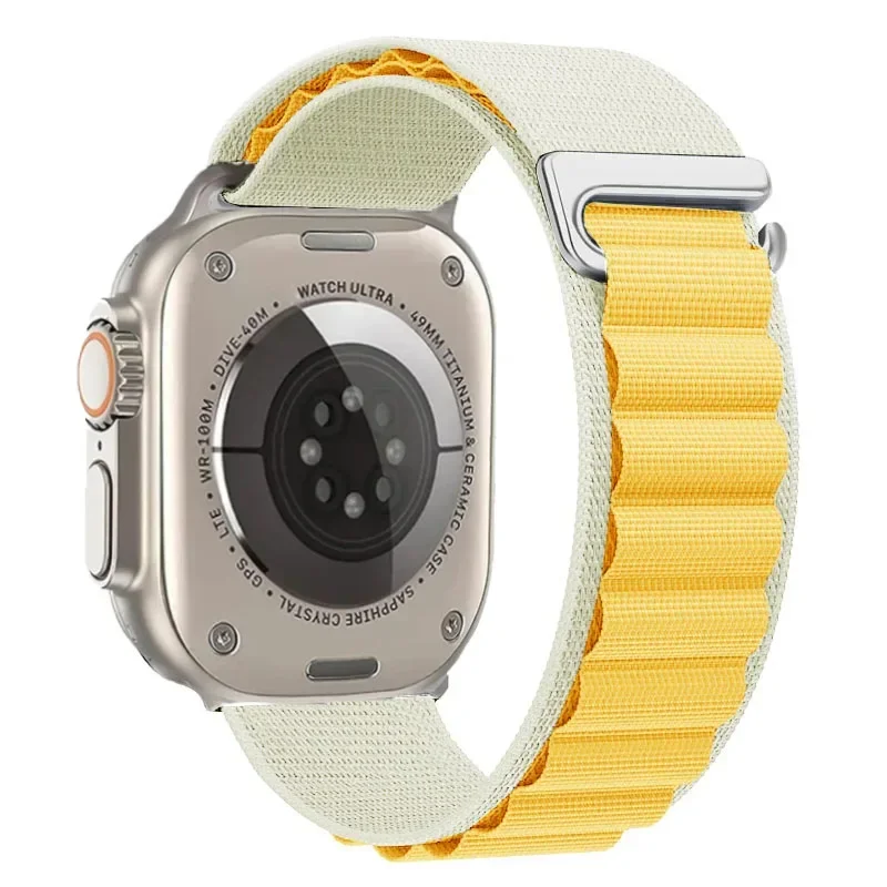Pasek nylonowy do Apple Watch Seria 12/11/10 46mm Alpine - Księżycowo-żółty