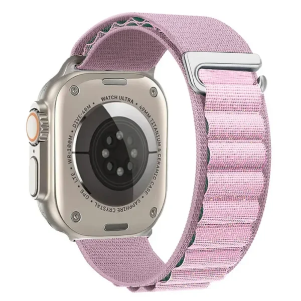 Pasek nylonowy do Apple Watch Seria 12/11/10 42mm Alpine - Lawendowy z połyskiem
