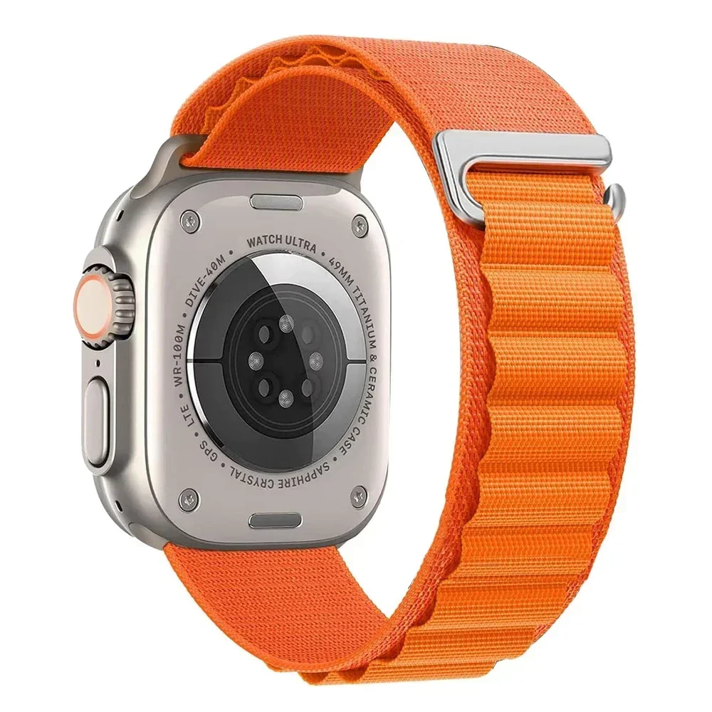 Pasek nylonowy do Apple Watch Ultra Seria 4/3/2/1 49mm Alpine - Pomarańczowy