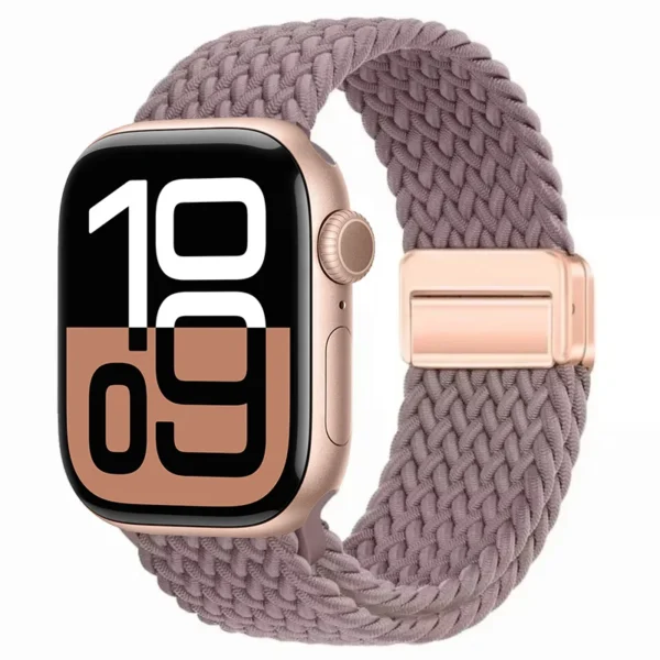 Pasek pleciony z magnesem do Apple Watch 38mm 40mm 41mm Braid Magnet - Dymny fiolet