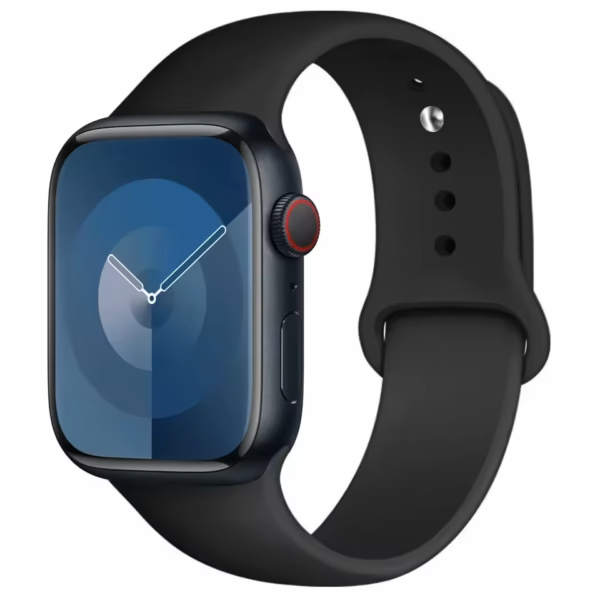 Silikonowy Pasek do Apple Watch 38mm 40mm 41mm - Czarny