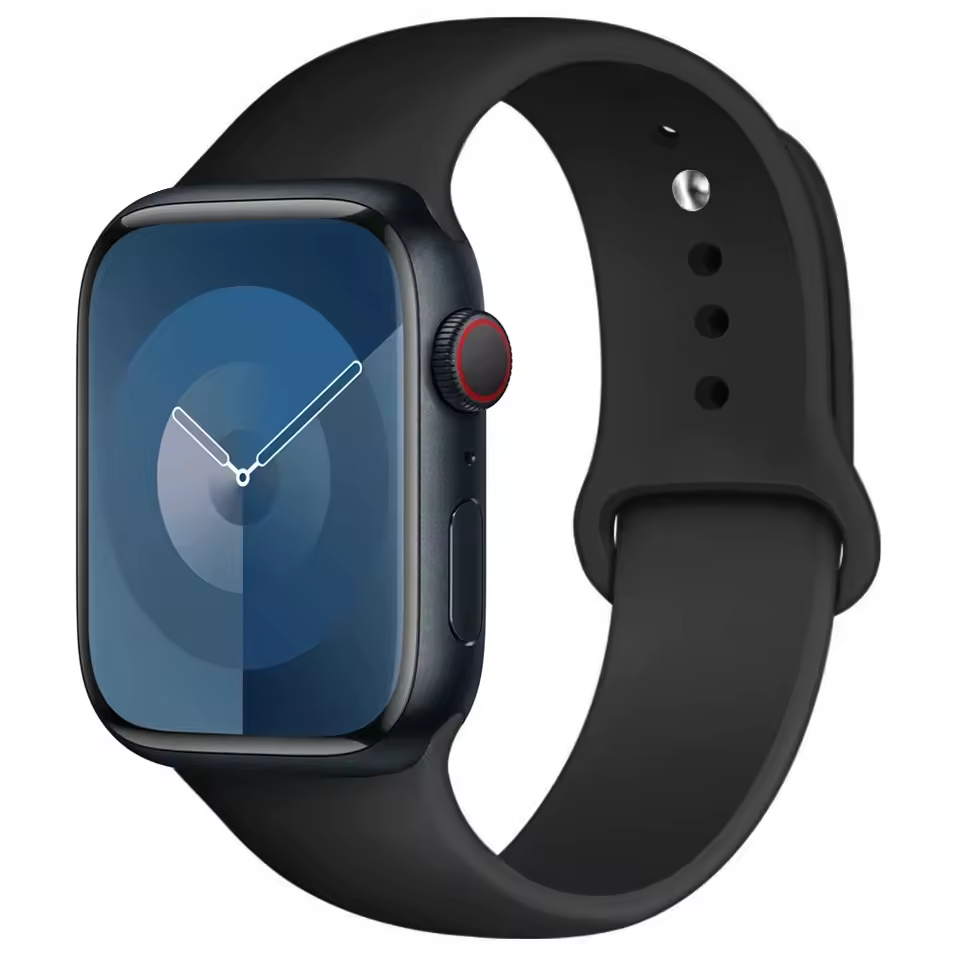 Silikonowy Pasek do Apple Watch 38mm 40mm 41mm - Czarny