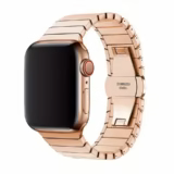 Stal Nierdzewna Pasek do Apple Watch 38mm 40mm 41mm - Różowo Złoty