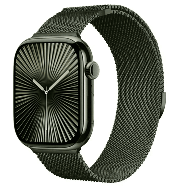 Mediolański Milanese Pasek do Apple Watch Seria 12/11/10 46mm - Zielono Wojskowy