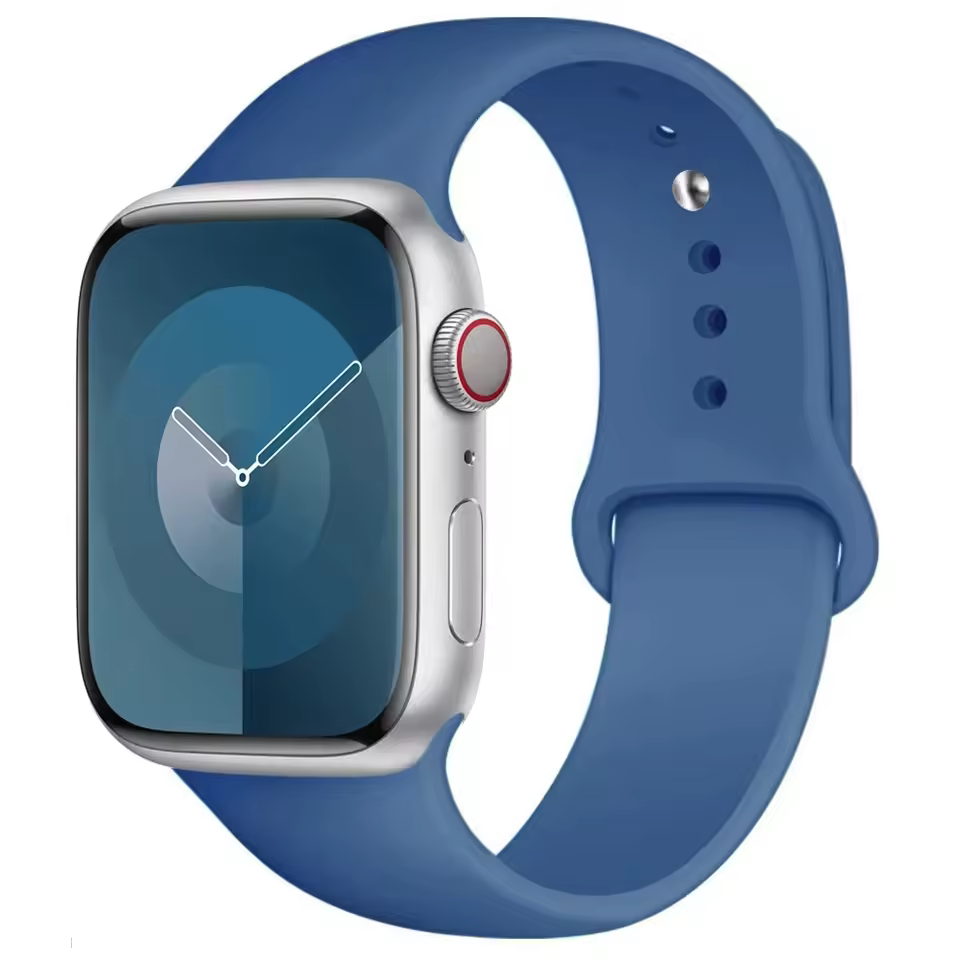 Silikonowy Pasek do Apple Watch Seria 12/11/10 46mm - Lniany Niebieski