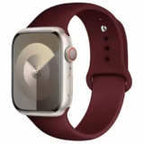 Silikonowy Pasek do Apple Watch 38mm 40mm 41mm - Bordowy Czerwony